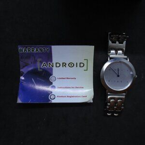 Vintage Android Wrist Watch Stainless Back Link Band Japan Mov't  - NIB - Rare